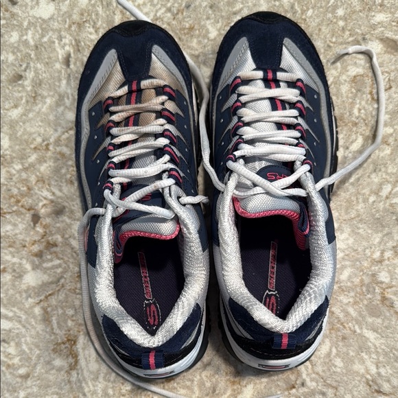 Skechers Blue and Pink Sneakers with Mesh Suede Upper Women’s Size 9 - Picture 4 of 8